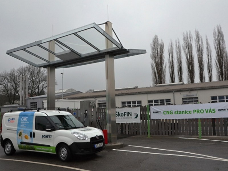 Nová CNG stanice firmy Bonett u D1